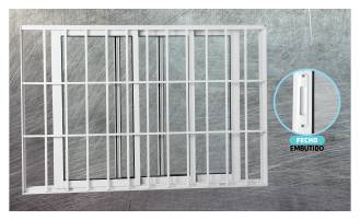 Janela 3 folhas móveis c/g Linha Master - L25 - Nas cores Preta e Branca