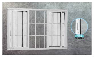 Janela 4 folhas c/g Linha Master - L25 - nas cores branca e preta