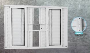 Veneziana 6 folhas c/g Linha Master - L25 - nas cores branca e preta