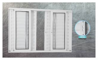 Veneziana 6 folhas s/g Linha Master - L25 - nas cores branca e preta