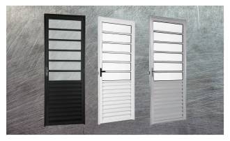 Porta fixa - L25 - nas cores preto, branco e brilhante