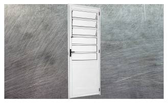 Porta basculante com lambril Linha Master - L25 - Nas cores preta e branca