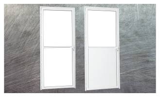 Porta vidro duplo e Porta com visor Linha Master - Linha 25 - Nas cores preta e branca