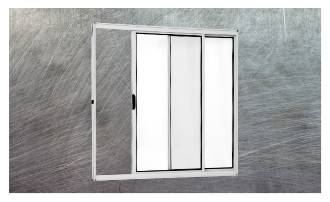 Vitrô 2 folhas s/g - Linha Modular - nas cores preta, branca e brilhante